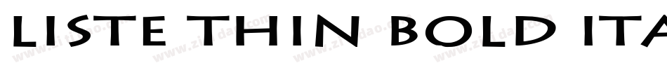 Liste Thin Bold Italic字体转换